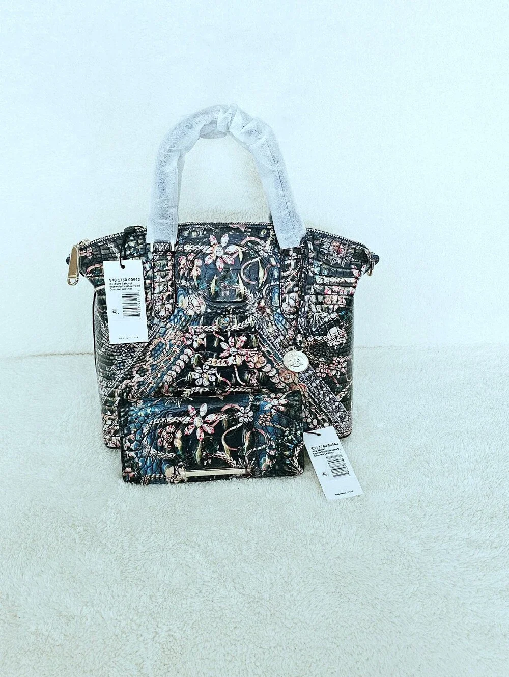 NWT Brahmin BEJEWELED Medium Duxbury w/Ady Wallet